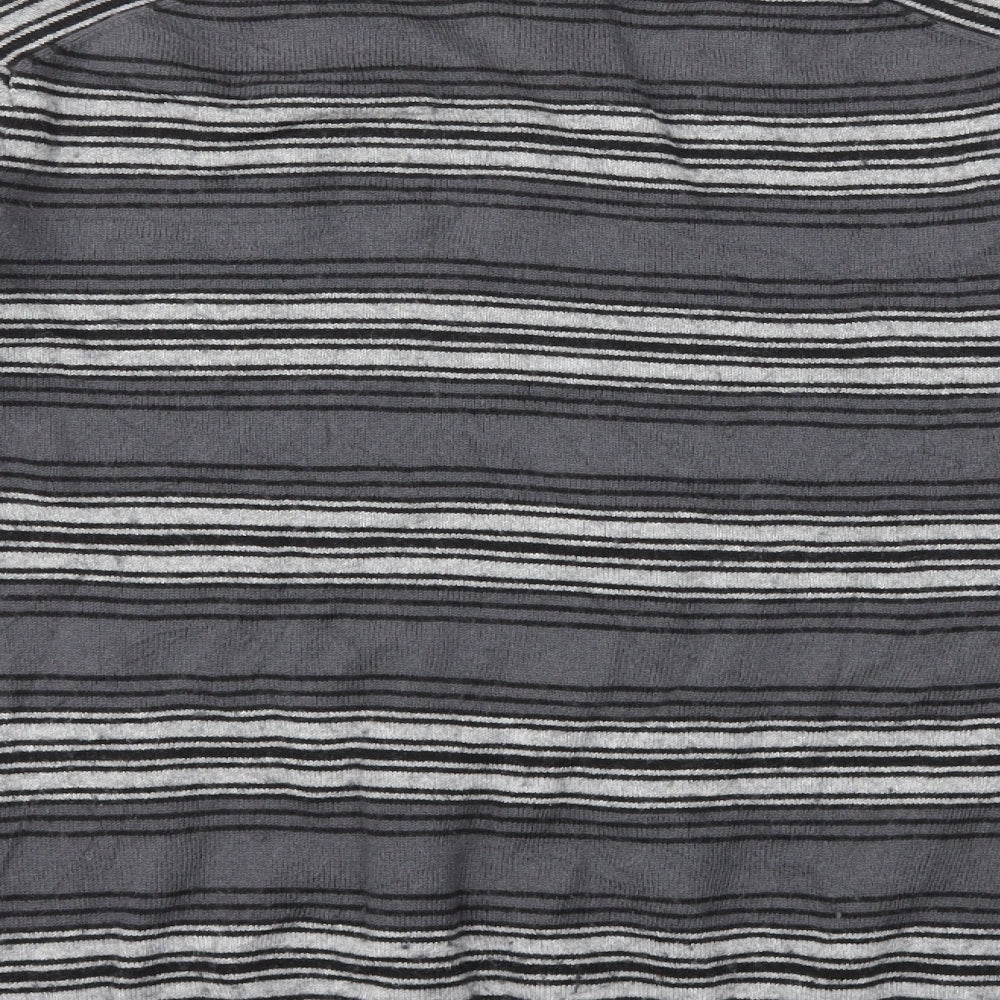 Gap Mens Grey Striped Knit Pullover Jumper Size M