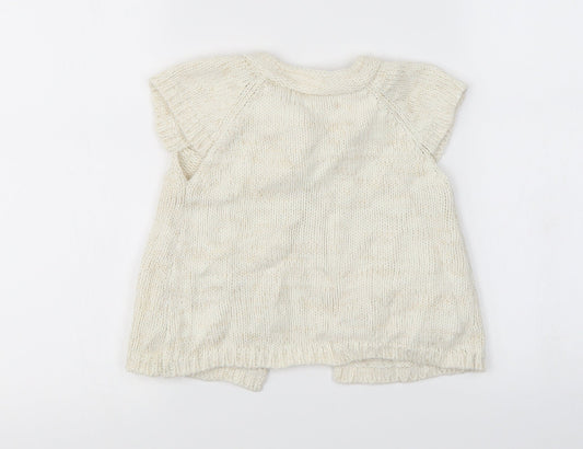 a 58 girls Girls Ivory Cardigan Jumper Size 3 Years