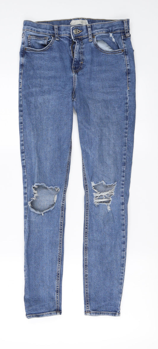 Womens UK Size 26 in Topshop Regular Fit Skinny Blue Jeans