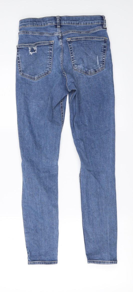Topshop Womens Blue Skinny Jeans Size 26 in L25 in