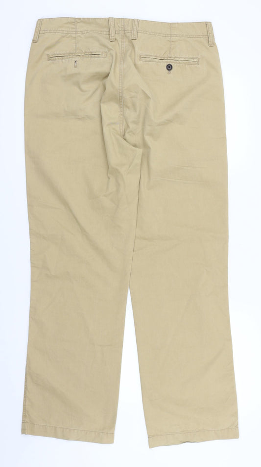 Howick Mens Beige Chino Trousers Size 34 in L28 in