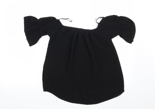 Quiz Womens Black Basic Blouse Size 8