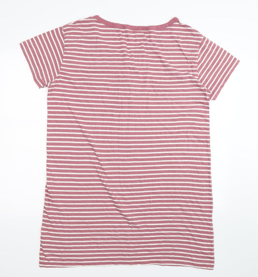 Primark Womens Pink Striped T-Shirt Dress Size 14