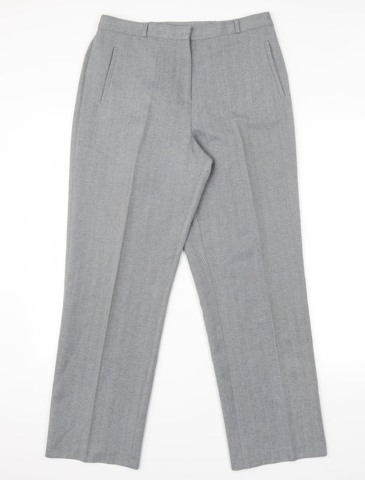 Womens UK Size 12 BHS Regular Fit Sweatpants Grey Trousers