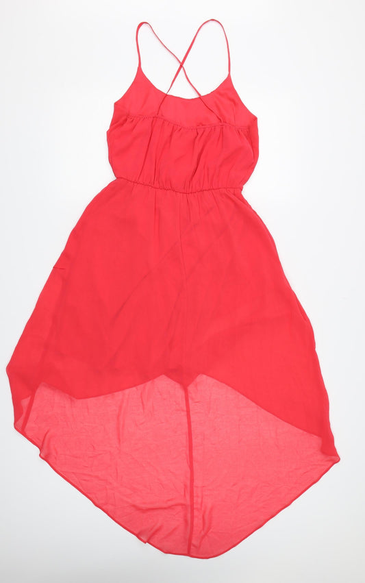 New Look Womens Pink Chiffon Trapeze & Swing Size 8