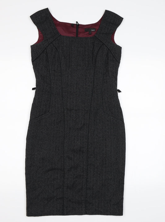 Next Womens Grey Rayon A-Line Size 6