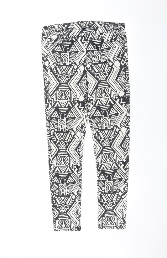 Womens UK Size 10 H&M Regular Fit Black Trousers