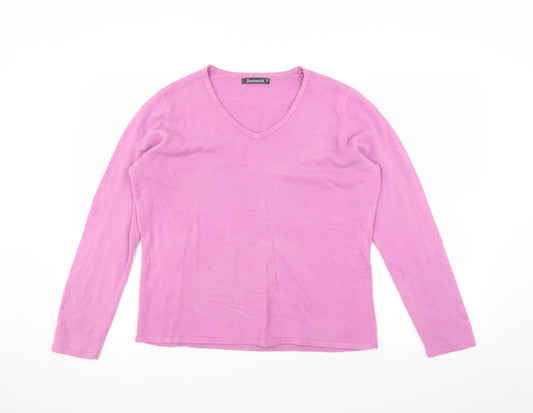 Bonmarché Womens Purple Pullover Jumper Size M
