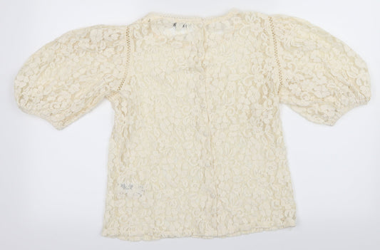 Womens UK Size 8 NEXT White Basic Blouse