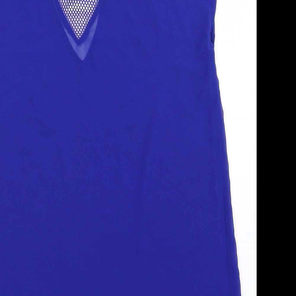 Womens UK Size L River Island Blue Basic Tank