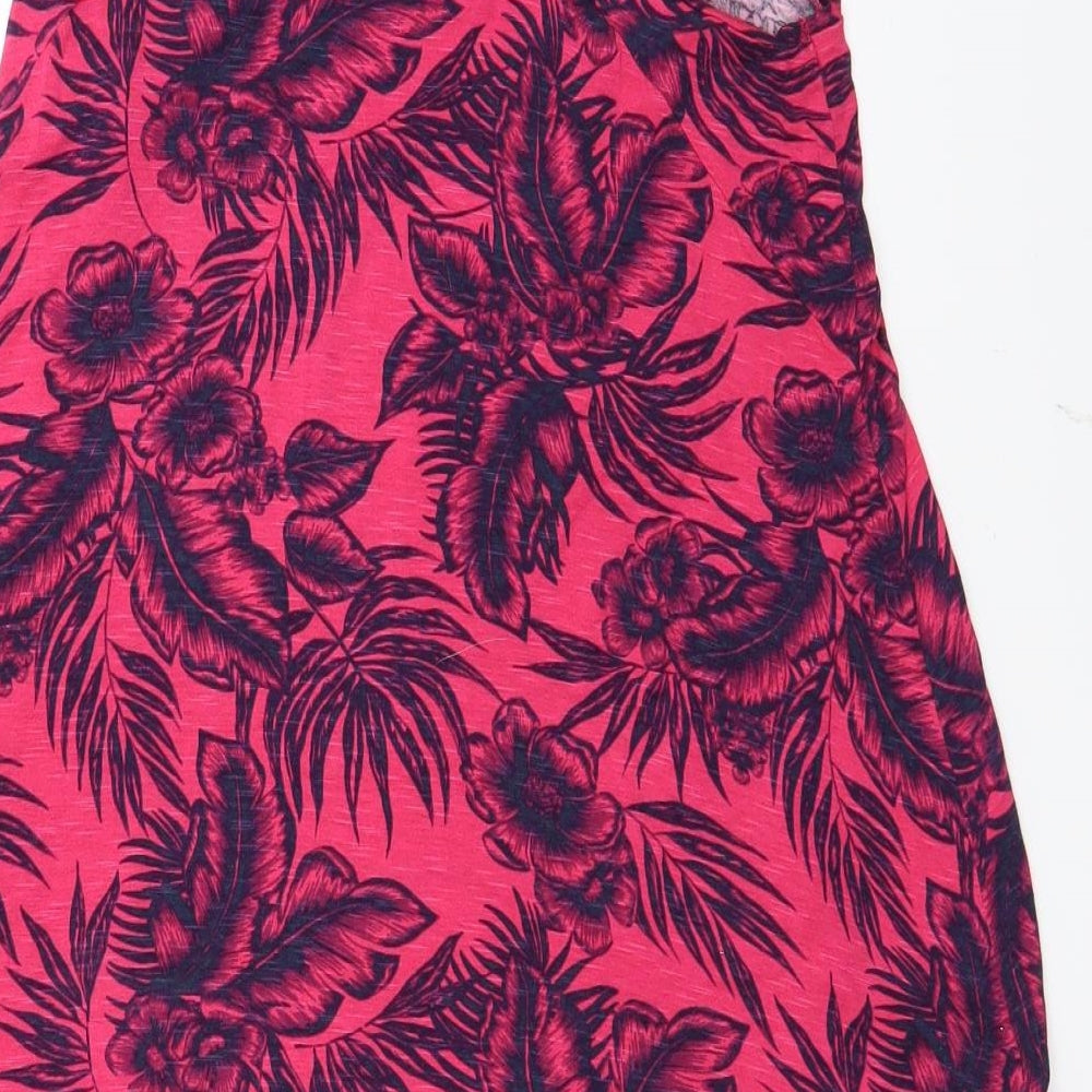 NEXT Womens Pink Floral A-Line Size 10