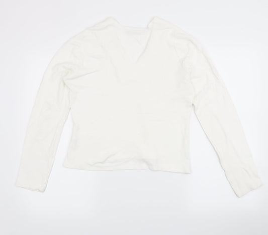 Wallis Womens White Pullover Jumper Size 14