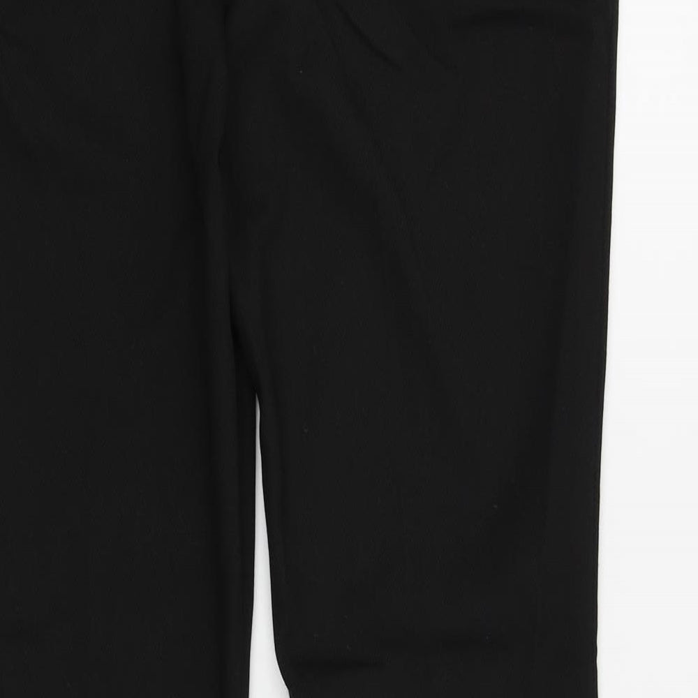 Womens UK Size 10 NEXT Regular Fit Black Trousers