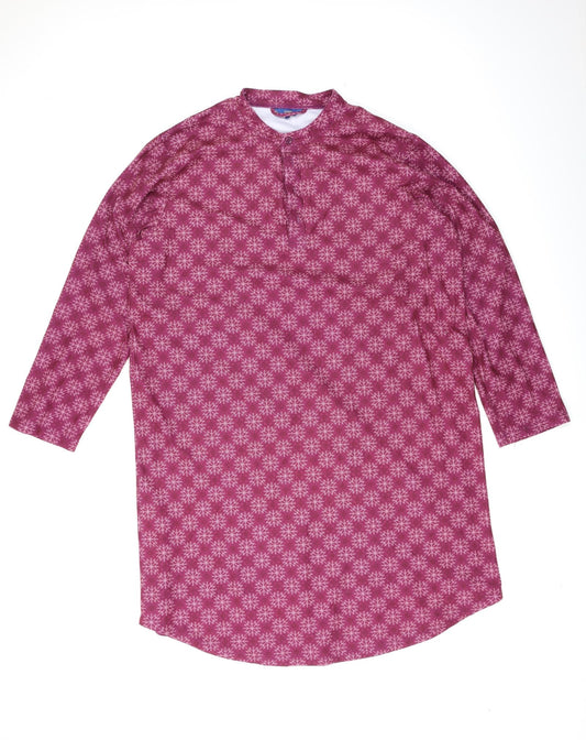 Cotton Traders Womens Purple Geometric A-Line Size L