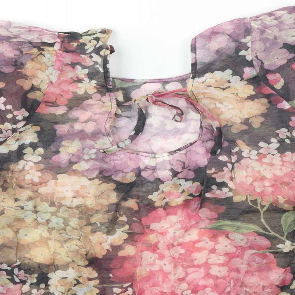 Womens UK Size S H&M Multicoloured Basic Blouse