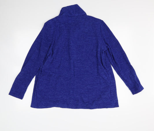 Afibel Womens Blue Pullover Jumper Size 14