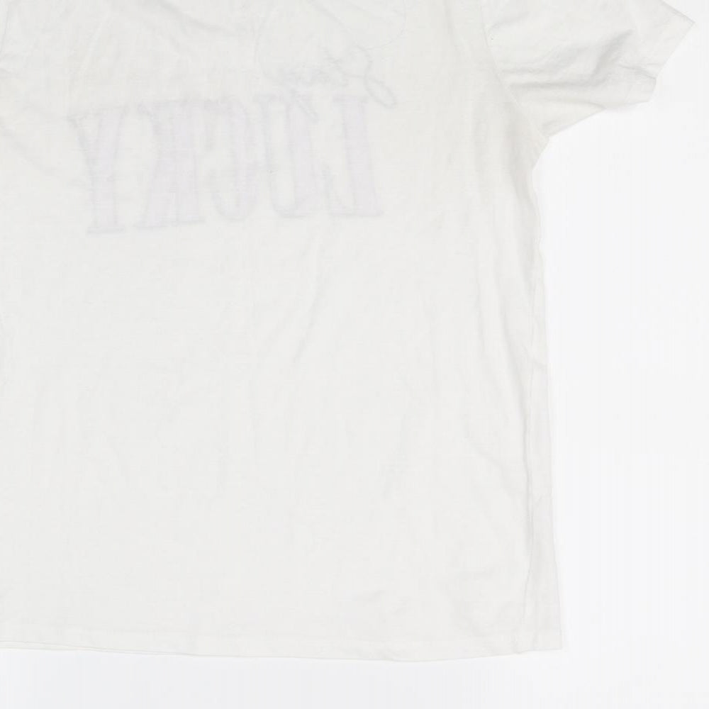 Womens UK Size New Look White Basic T-Shirt