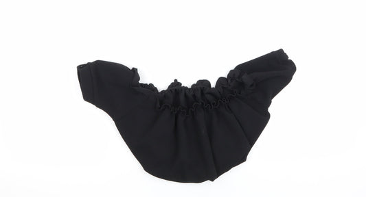 Womens UK Size 10 New Look Black Cropped Blouse