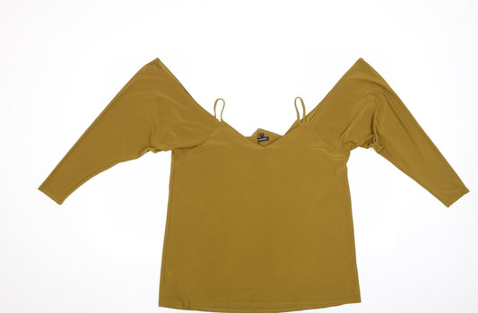 River Island Womens Gold Basic Blouse Size 10