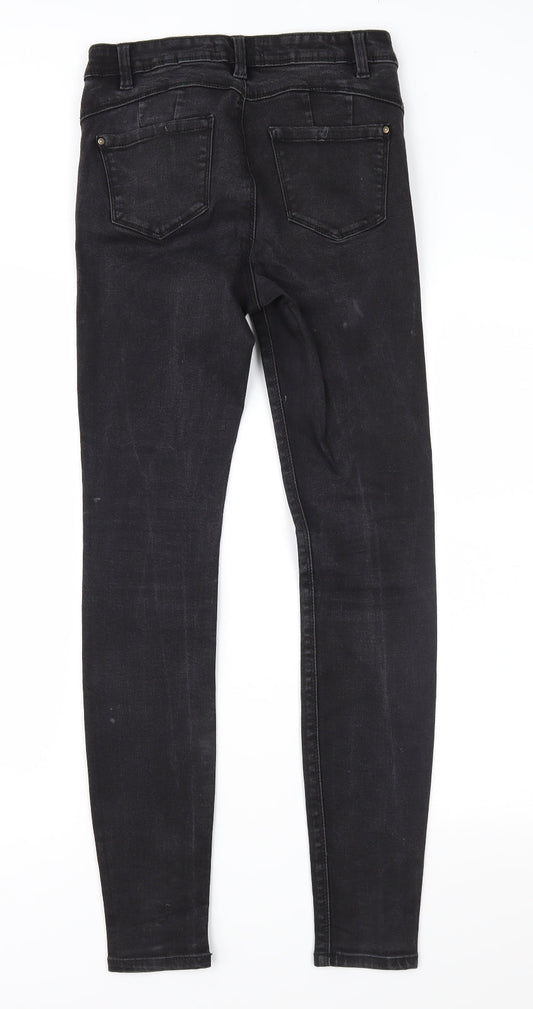 Denim & Co. Womens Black Denim Skinny Jeans Size 10 L29 in