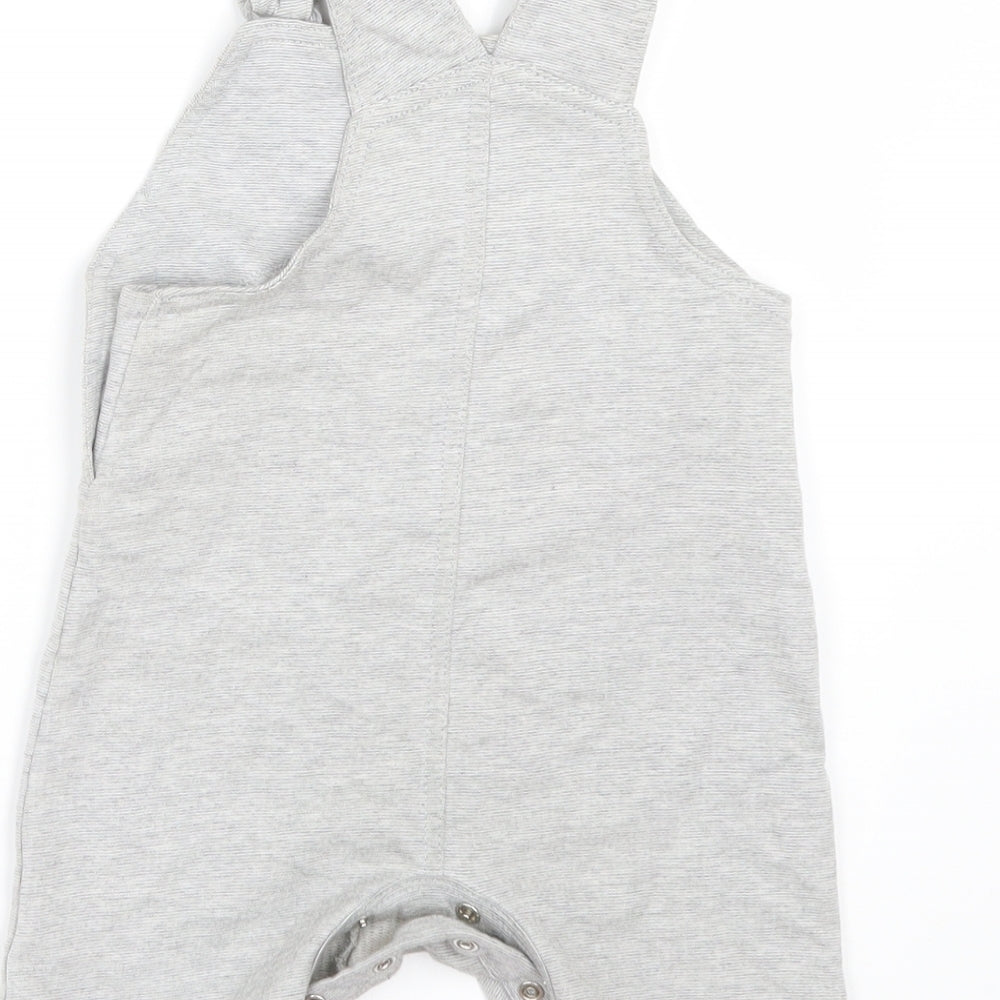 George Boys Grey Dungaree One-Piece Size 6-9 Months