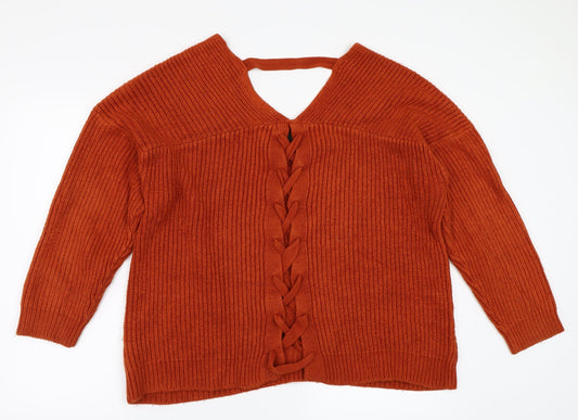 NEWLOOK Womens Orange Pullover Jumper Size M