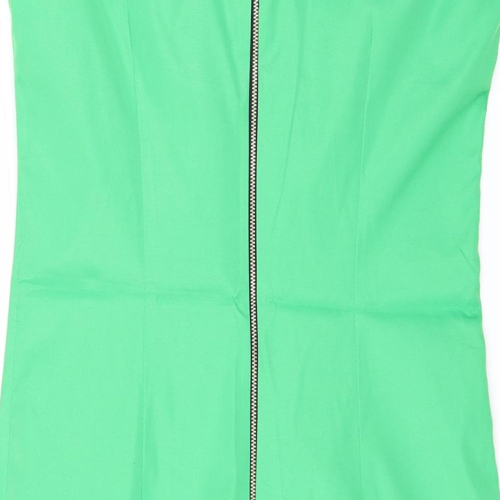 Preworn Womens Green Pencil Dress