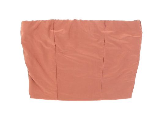 PRETTYLITTLETHING Womens Brown Cropped T-Shirt Size 4 - Boob Tube