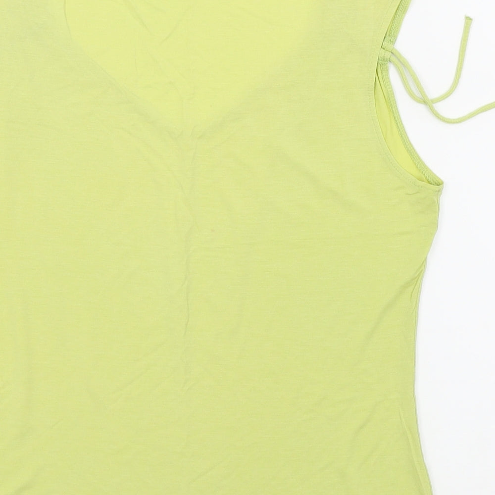 Womens UK Size 14 m&s Green Basic Tank