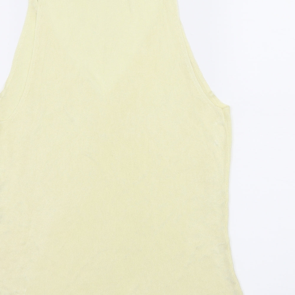 Womens UK Size L Episode Yellow Basic Tank