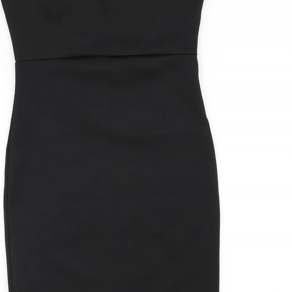 Womens UK Size 10 New Look Black Tunic T-Shirt