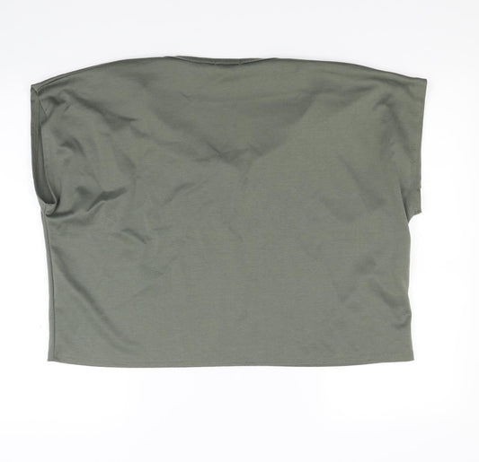 Womens UK Size M Misspap Green Basic Tank