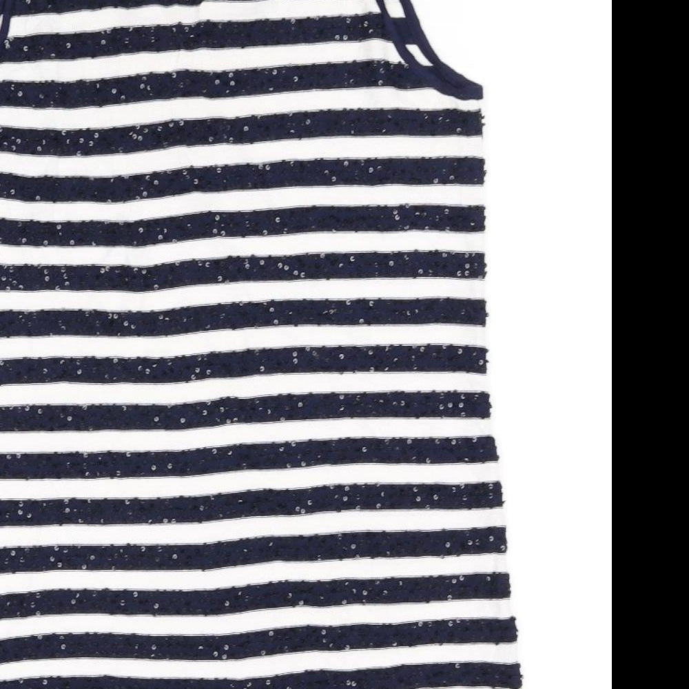 NEXT Womens Blue Striped Pullover Jumper Size 12