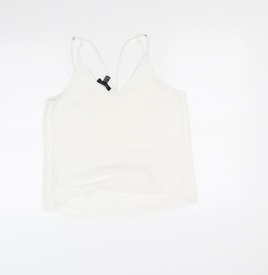 New Look Womens White Basic Blouse Size 10
