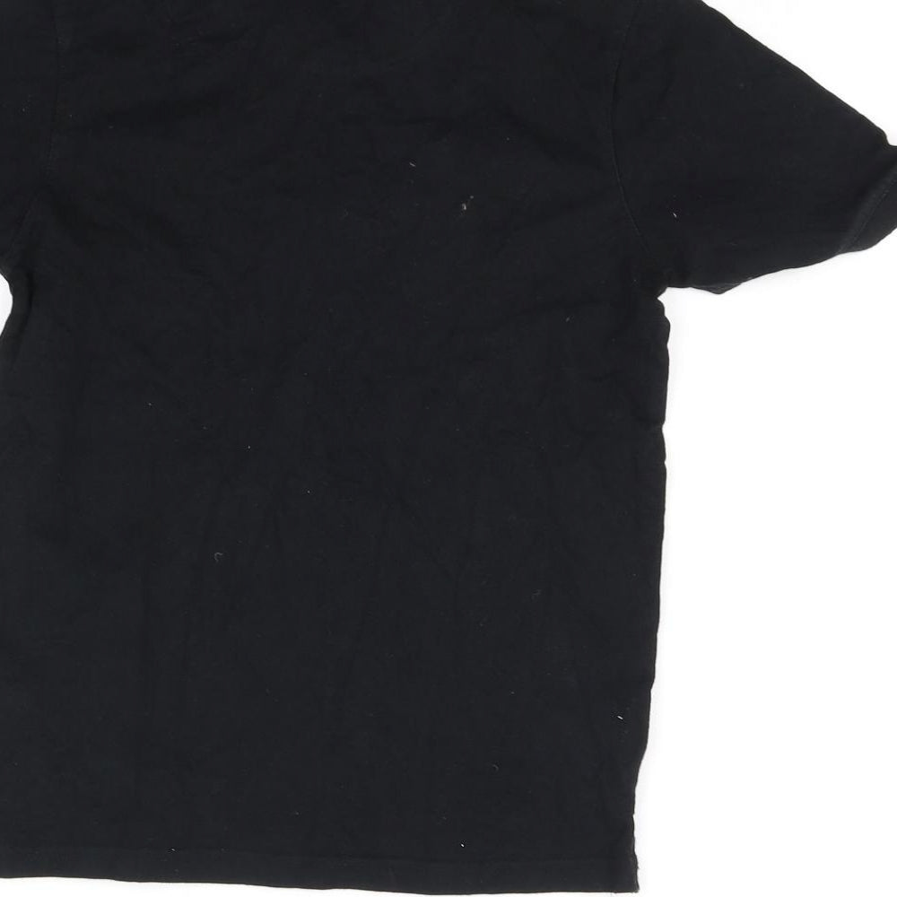Carbini Boys Black Basic Polo Size 8-9 Years