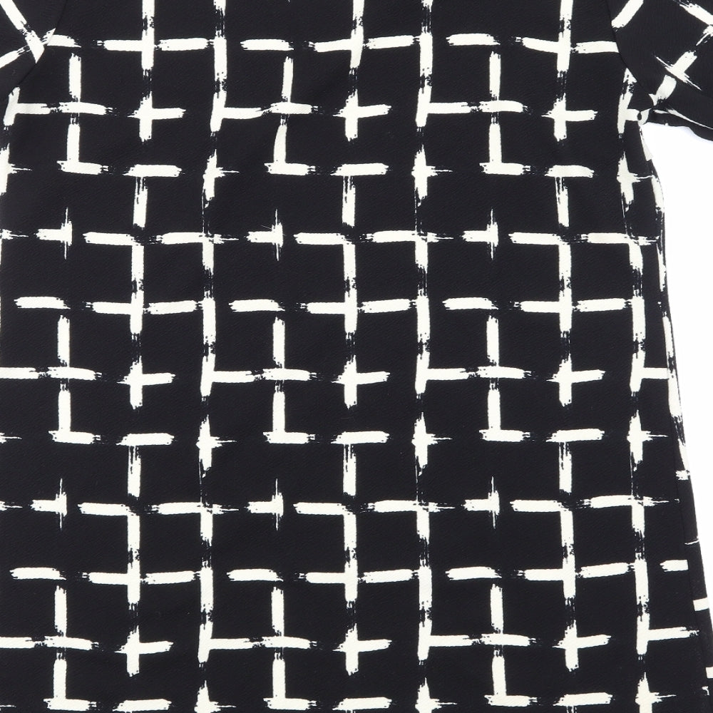 Select Womens Black Striped A-Line Size 14