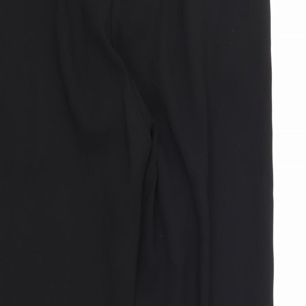 River Island Womens Black Rayon Cropped Trousers Size 8 L21 in - Ruffle