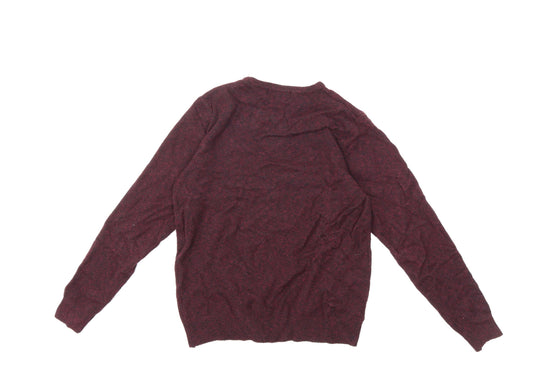 Primark Mens Red  Knit Pullover Jumper Size S