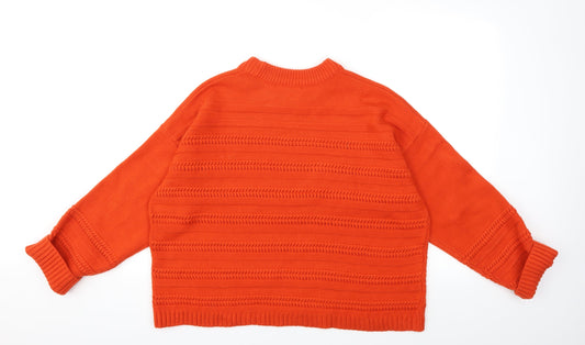 George Womens Red Knit Pullover Jumper Size L