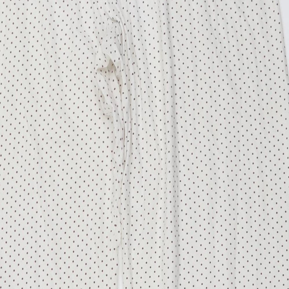 Secret Obsessions Womens Ivory Polka Dot Trousers Size L L22 in