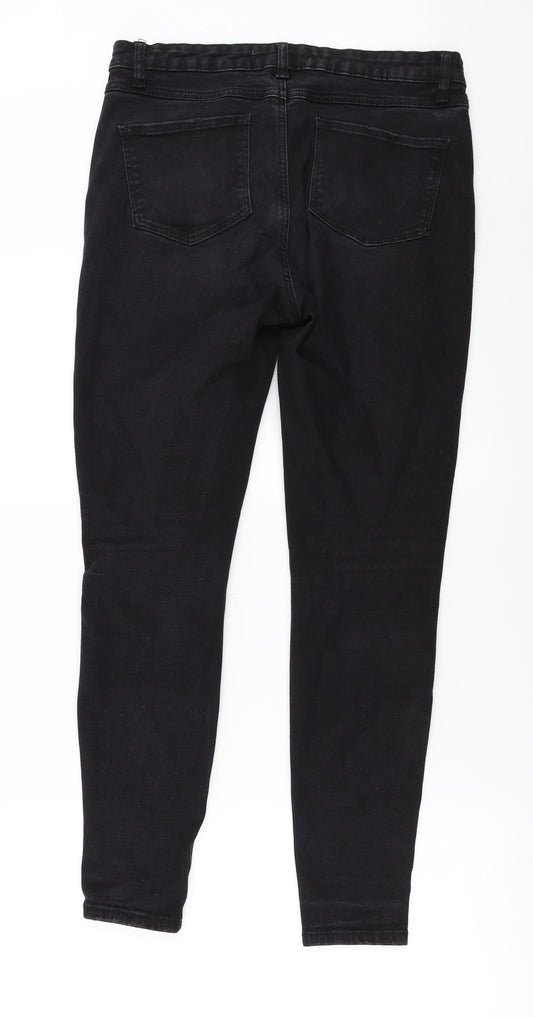 denim co Womens Black Straight Jeans Size 12 L26 in