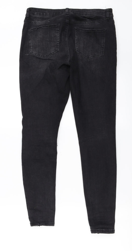 denim co Womens Black Skinny Jeans Size 12 L26 in