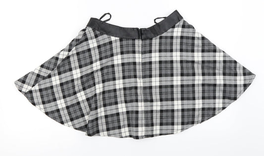 Atmosphere  Womens Grey Check  A-Line Skirt Size 8
