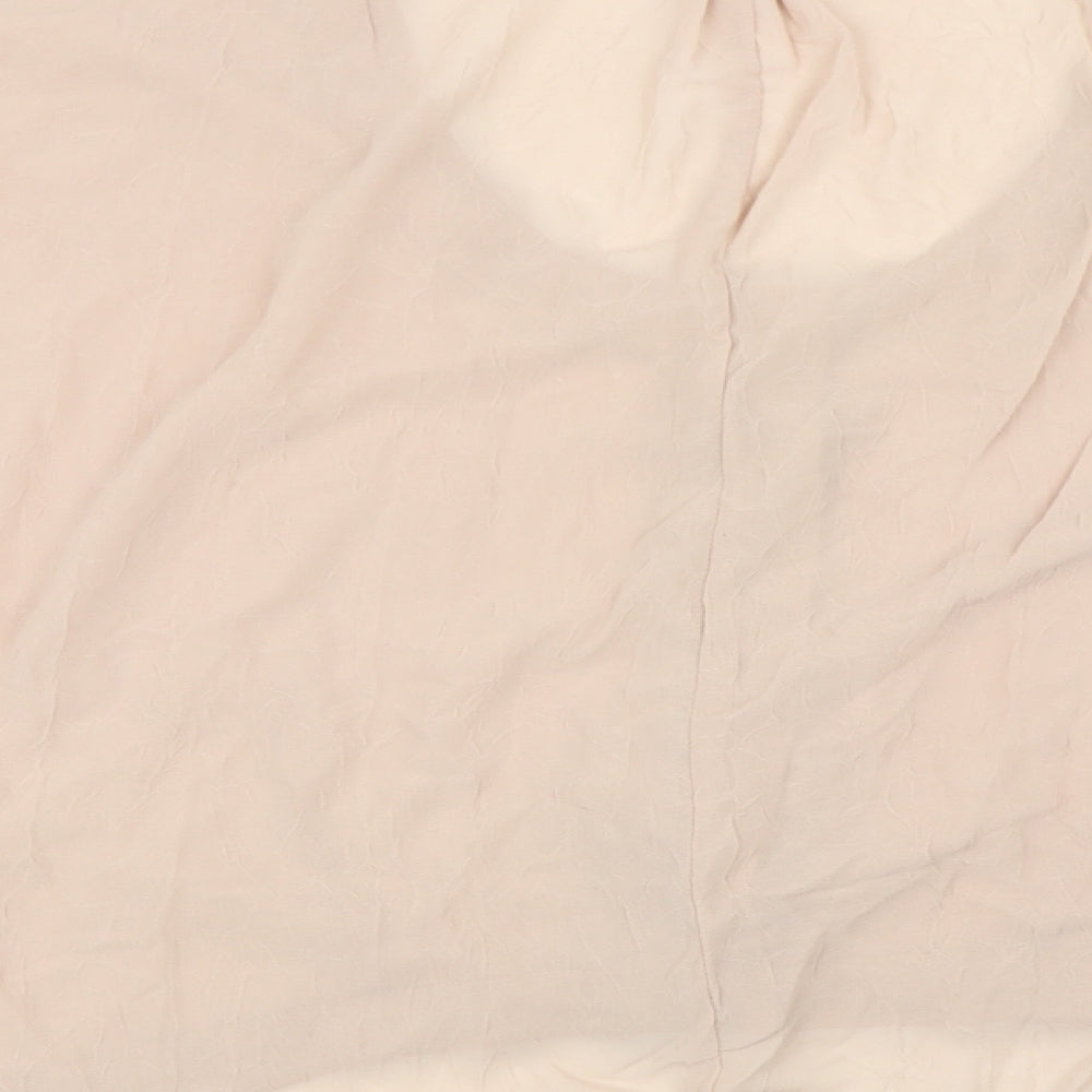 Womens UK Size 14 Crafted Beige Basic Button-Up