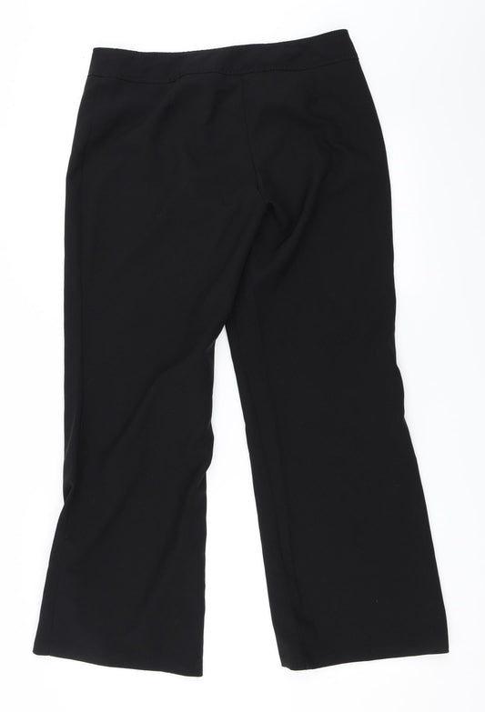 F&F Womens Black Trousers Size 12 L28 in