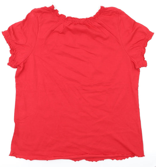 Originals Womens Red Basic T-Shirt Size 14