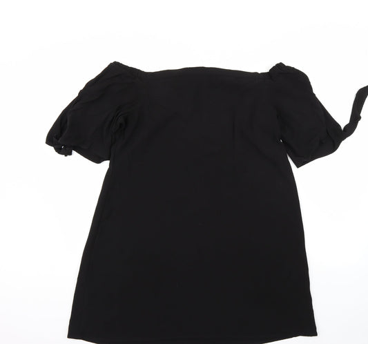 Peacocks Womens Black A-Line Size 14