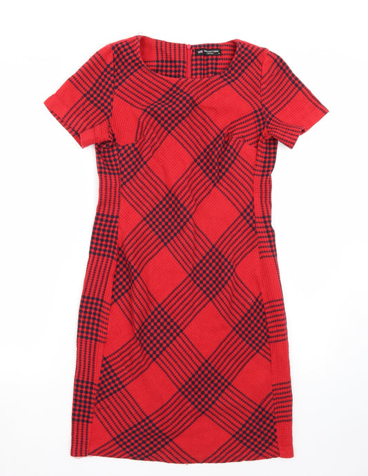 Additional front view of Collection London women’s red rayon a-line, size UK 8