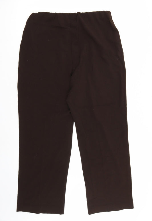 Isle Womens Brown Trousers Size 14 L28 in