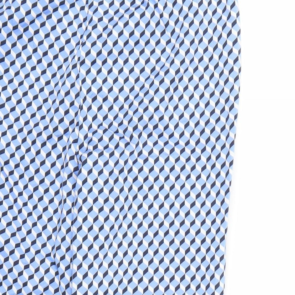 Womens UK Size 14 Marks and Spencer Regular Fit Blue Trousers